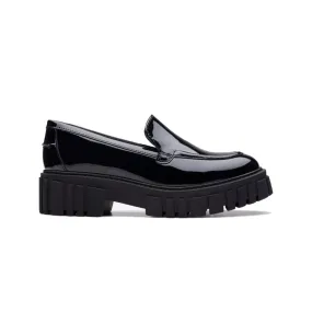 CLARKS PAGE LOAFER BLACK PATENT - WOMENS