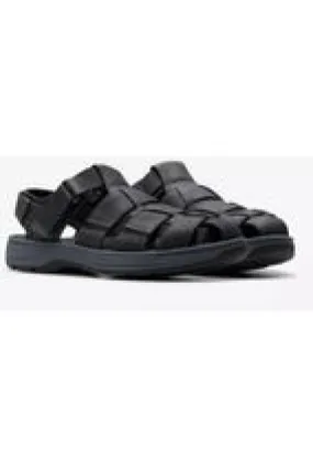 Clarks Saltway Cove sandal in Black Leather