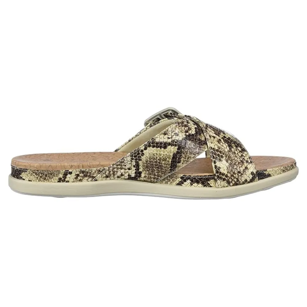 Clarks Step June Shell Taupe Snake Sandal (Women's)