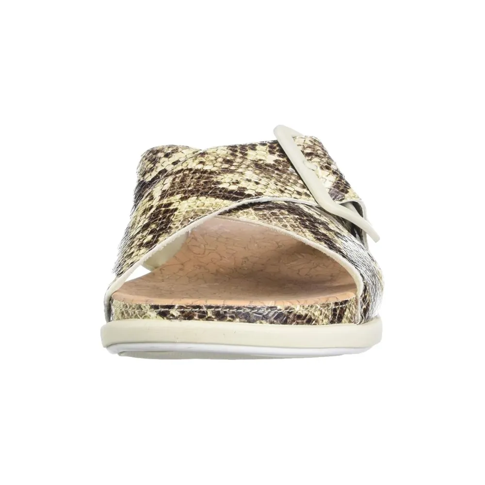 Clarks Step June Shell Taupe Snake Sandal (Women's)