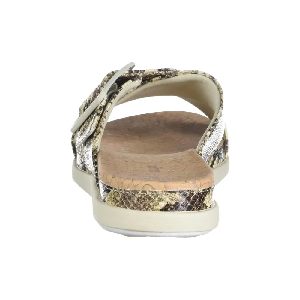 Clarks Step June Shell Taupe Snake Sandal (Women's)