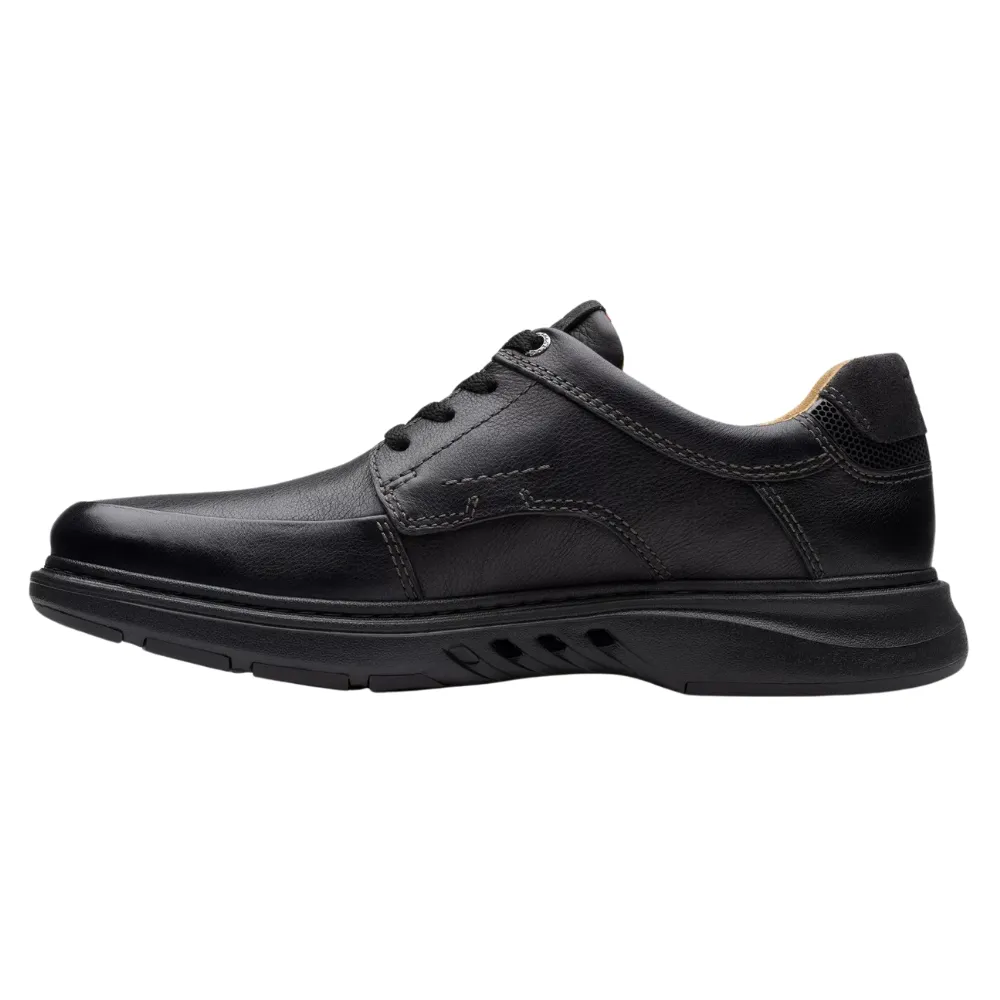 Clarks Un Briley Lace Black Leather Shoe (Men's)