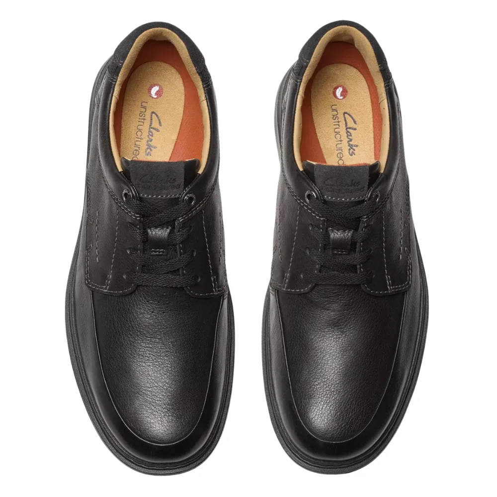 Clarks Un Briley Lace Black Leather Shoe (Men's)