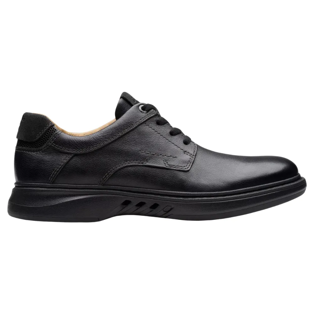 Clarks Un Briley Pace Black Leather Shoe (Men's)