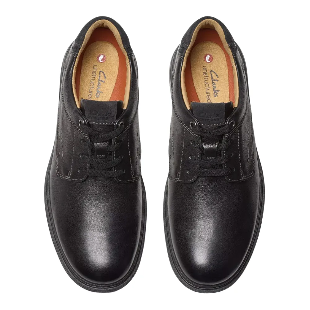 Clarks Un Briley Pace Black Leather Shoe (Men's)