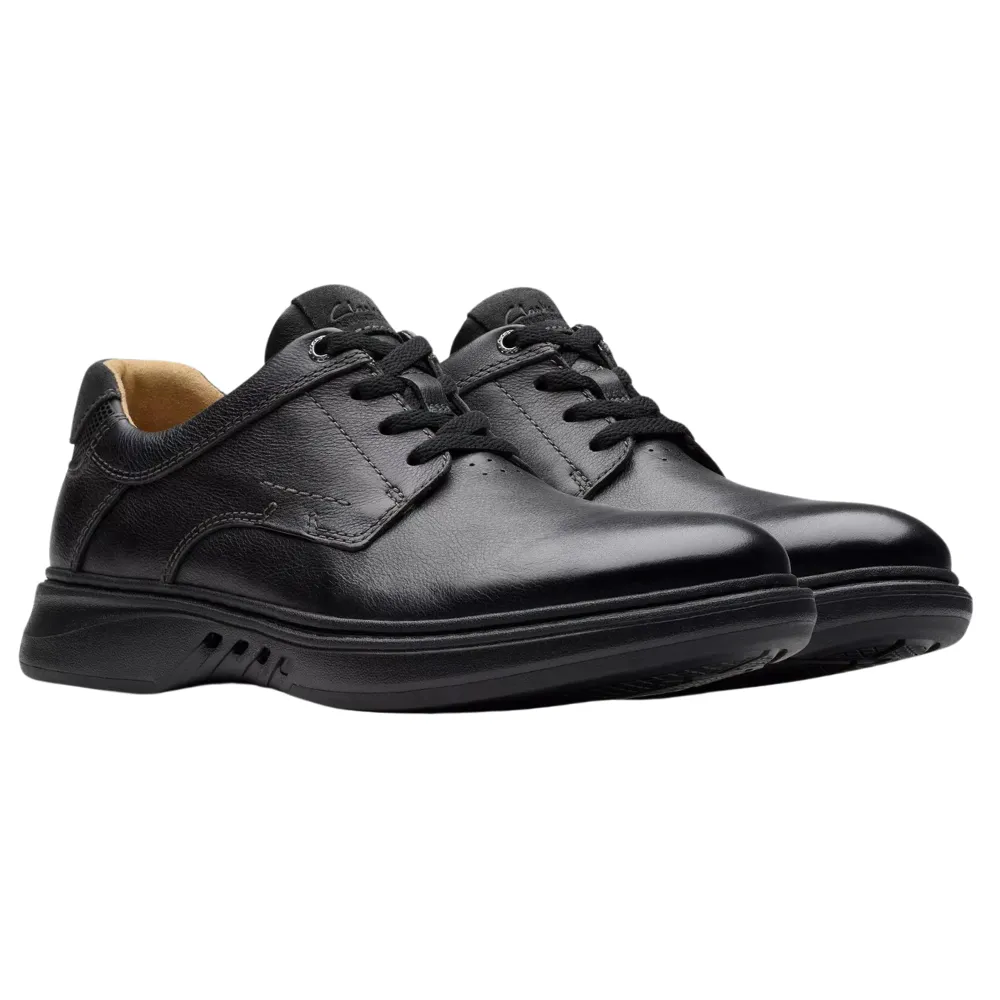 Clarks Un Briley Pace Black Leather Shoe (Men's)