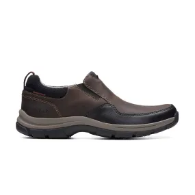 CLARKS WALPATH STEP WATERPROOF SLIP ON DARK BROWN - MENS