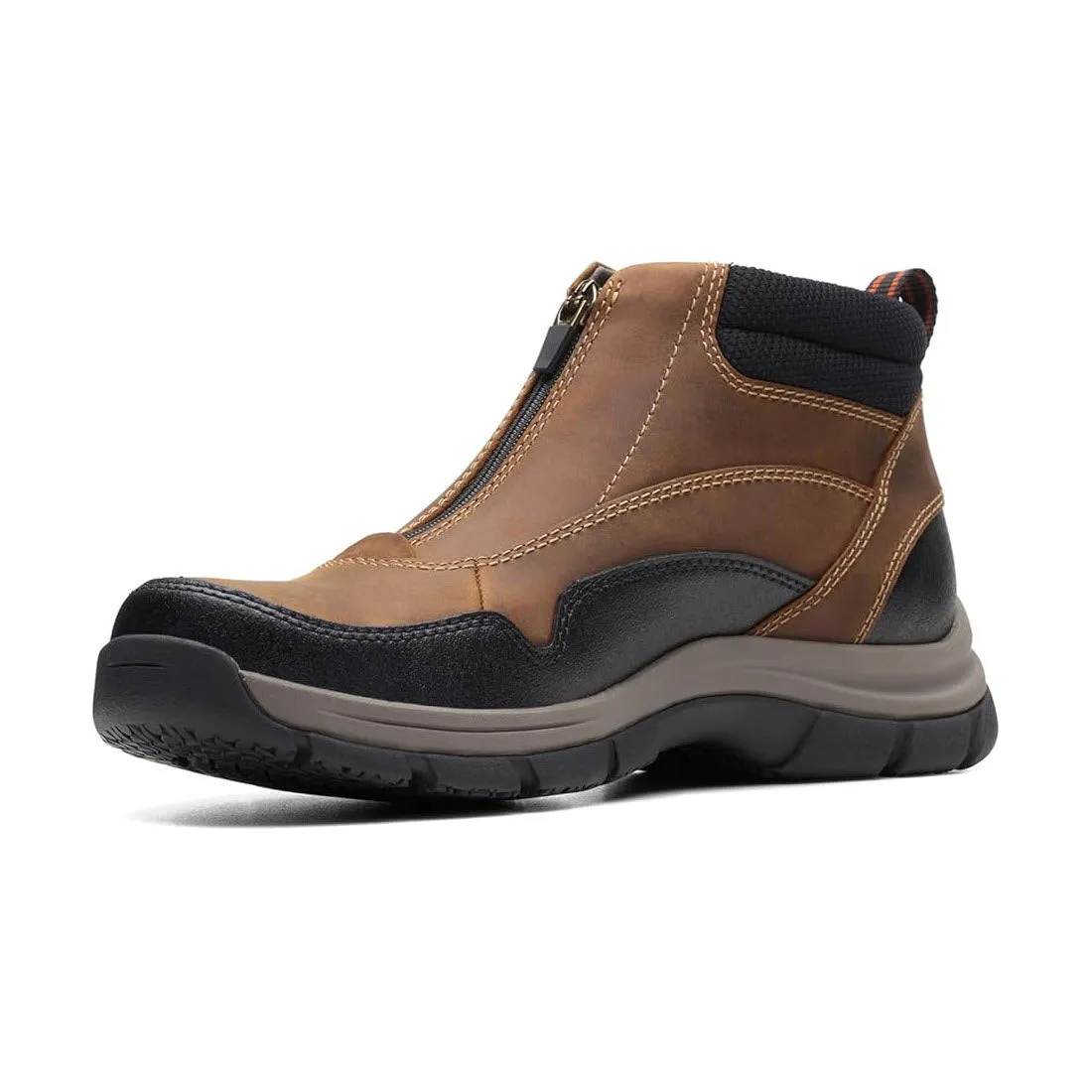 CLARKS WALPATH ZIP WATERPROOF BOOT DARK TAN - MENS