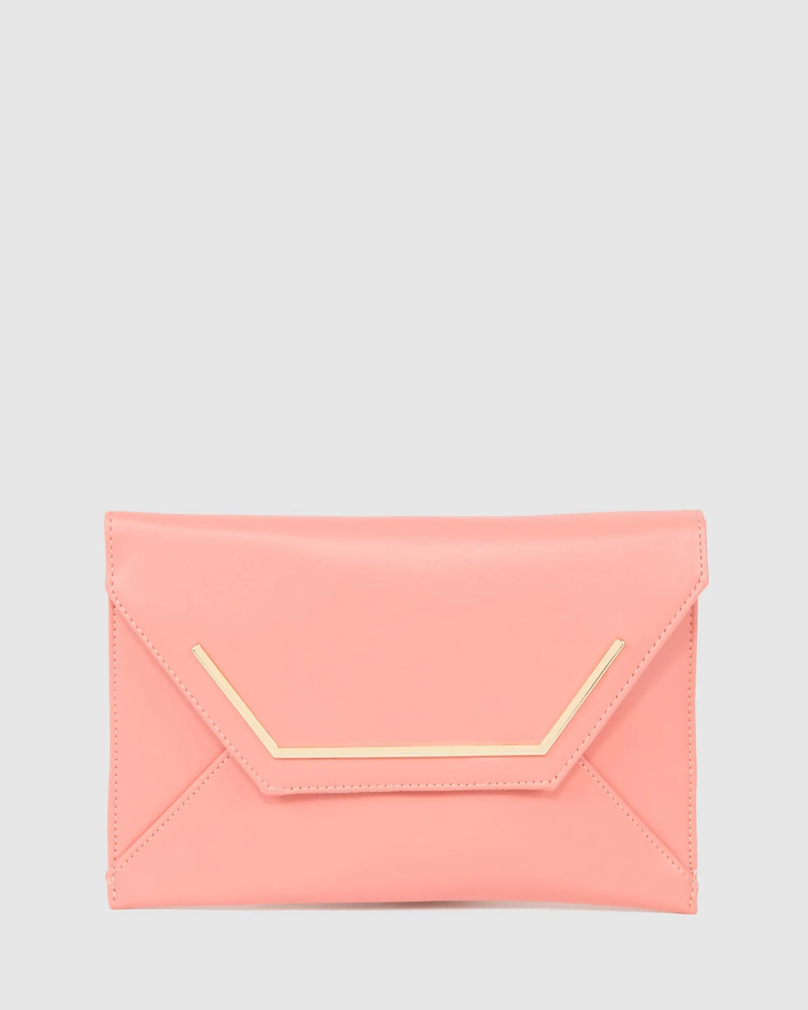 Coral Samantha Square Clutch Bag