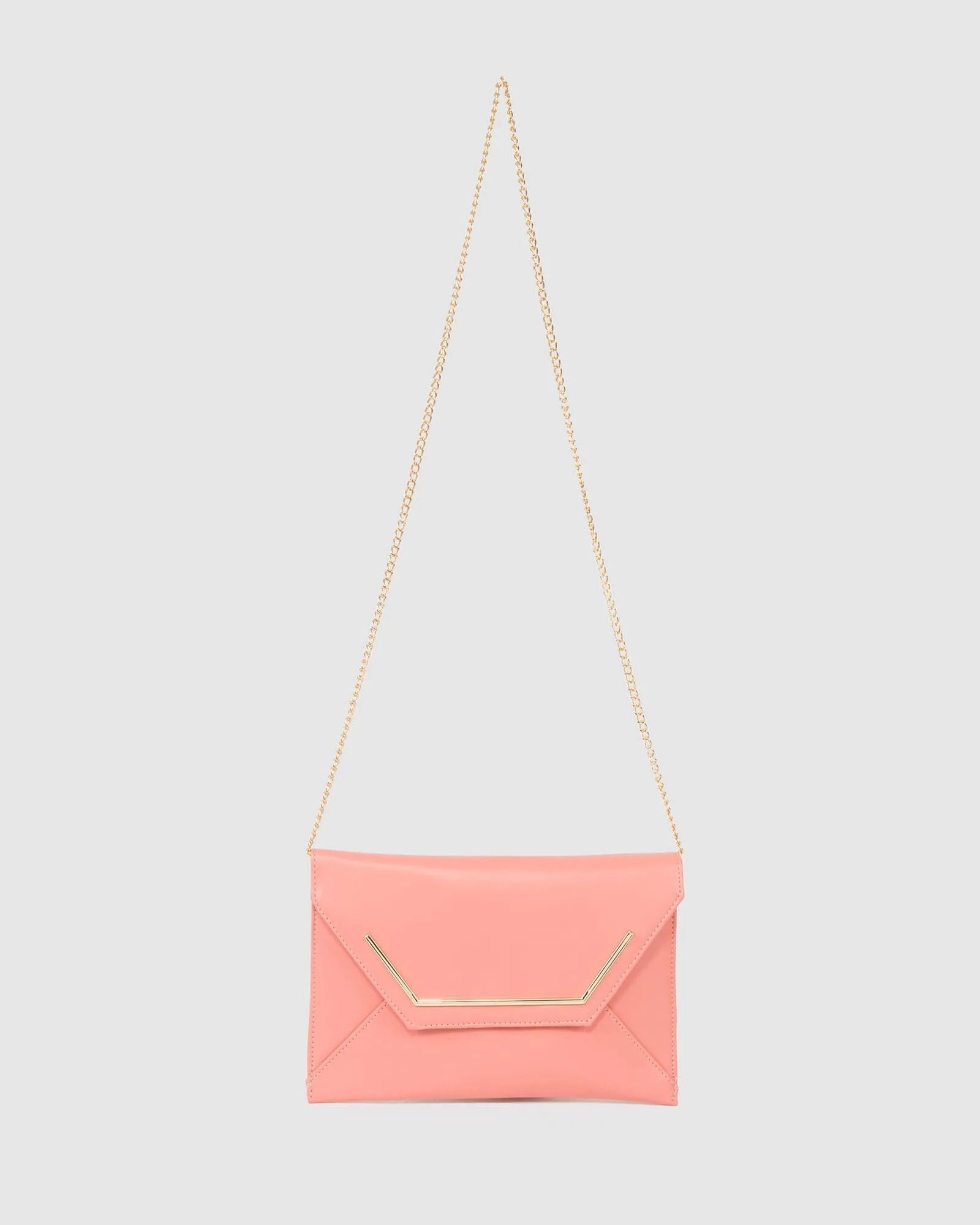 Coral Samantha Square Clutch Bag