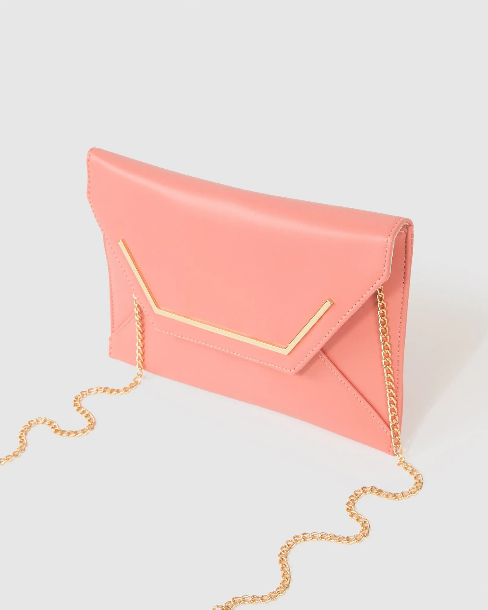 Coral Samantha Square Clutch Bag