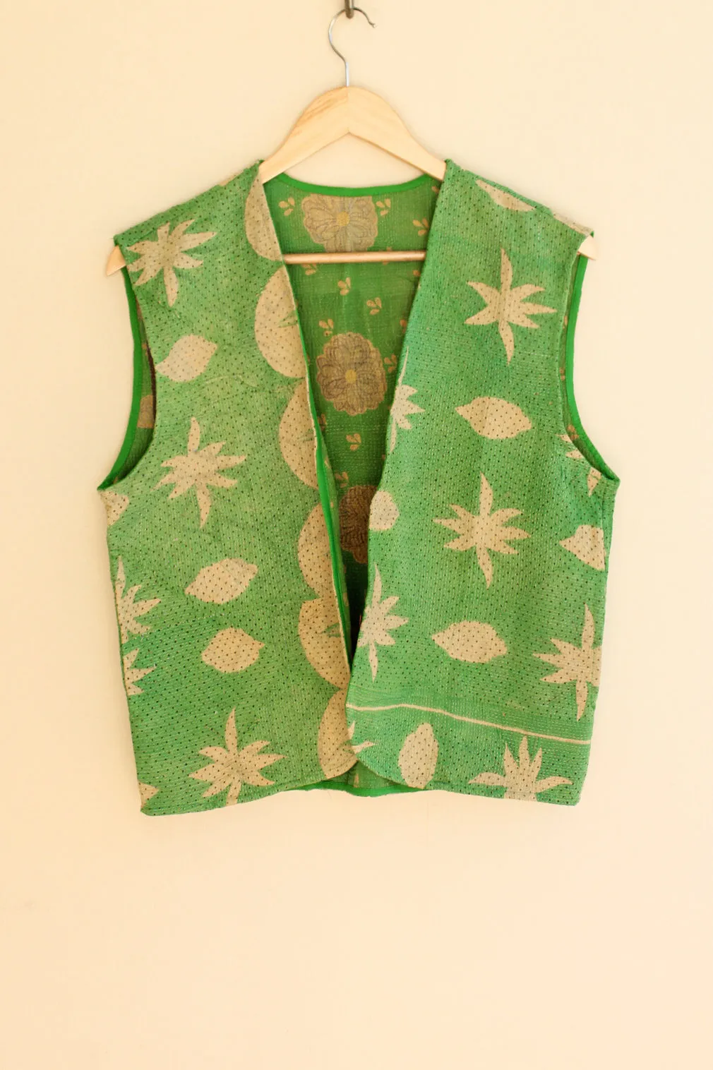 Cotton Kantha Crop Vest 006