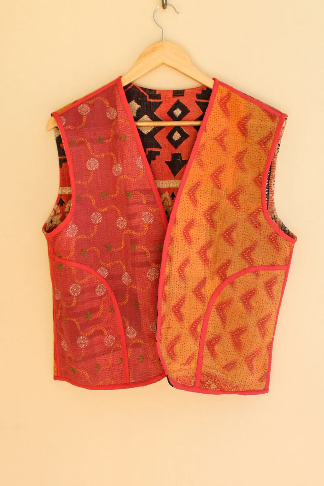 Cotton Kantha Crop Vest 009