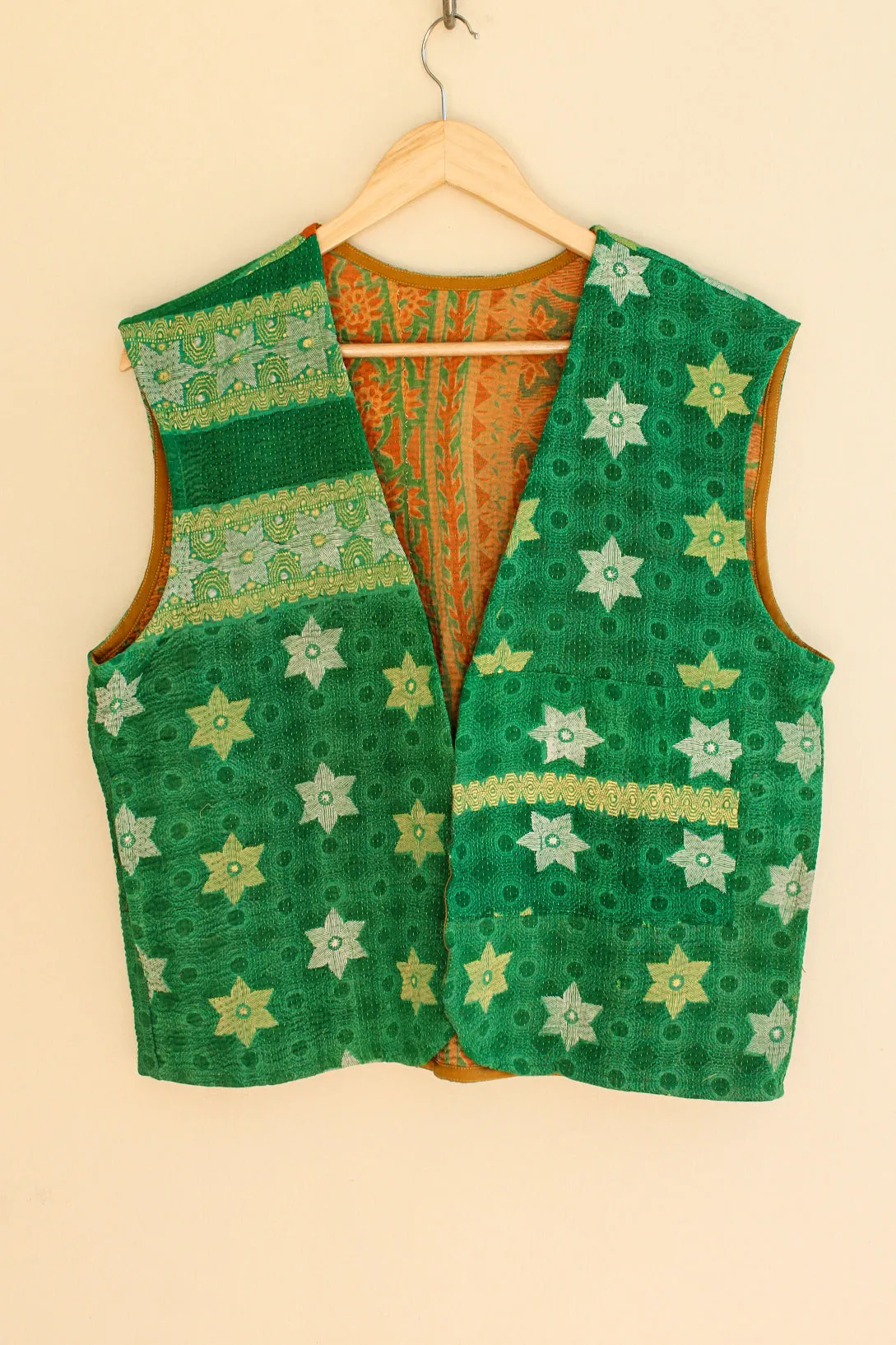 Cotton Kantha Crop Vest 012