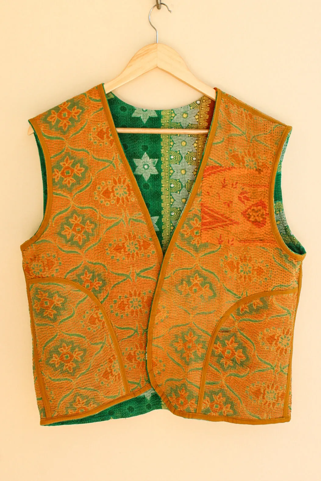 Cotton Kantha Crop Vest 012