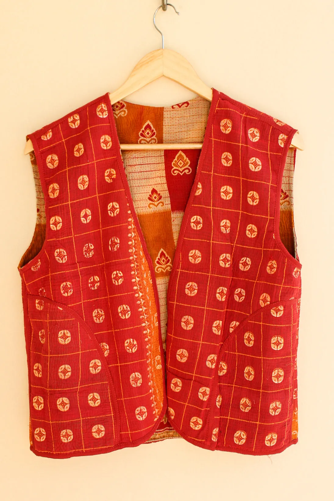 Cotton Kantha Crop Vest 015