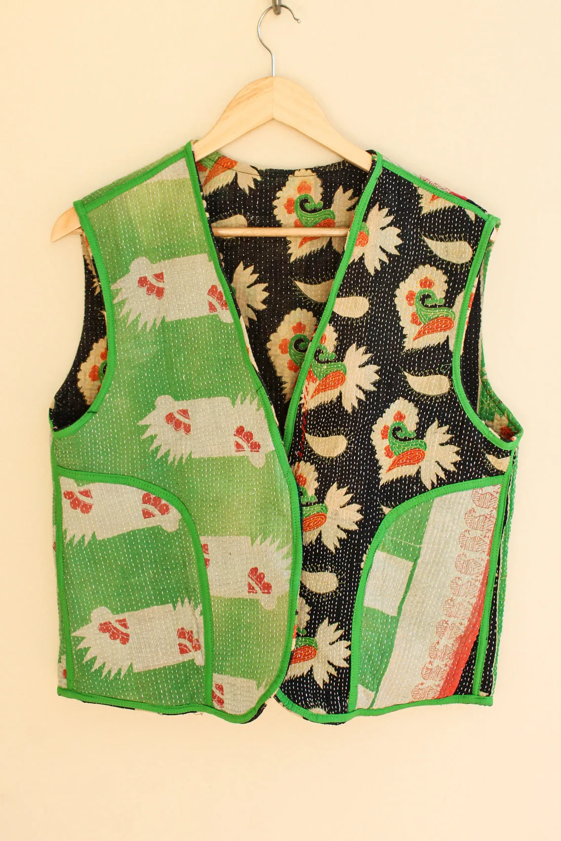 Cotton Kantha Crop Vest 017