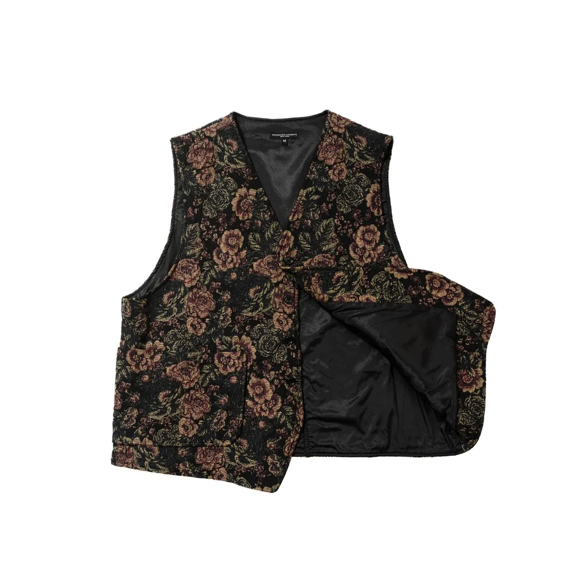 CP Floral Jacquard ODD Vest - Black/Gold