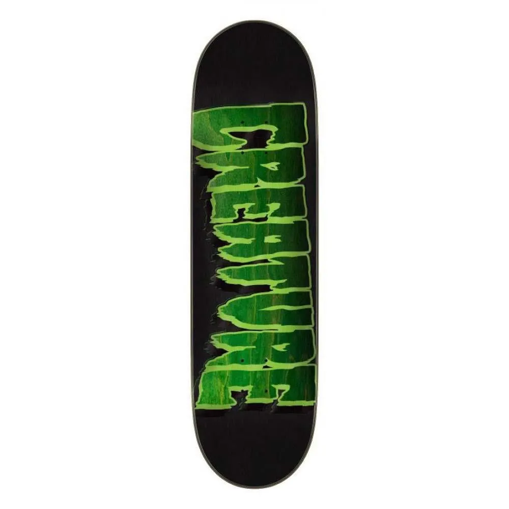 Creature Logo Outline Stumps Skateboard Deck Black 8.6