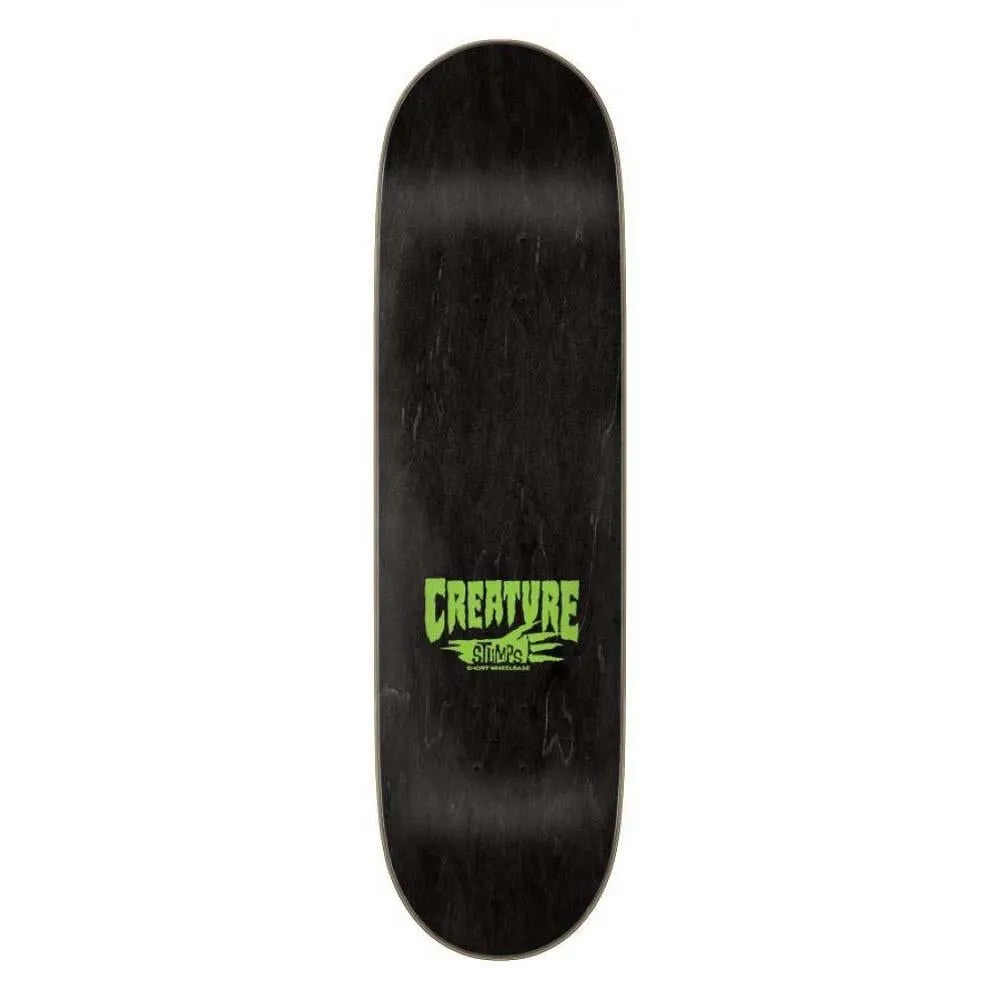 Creature Logo Outline Stumps Skateboard Deck Black 8.6