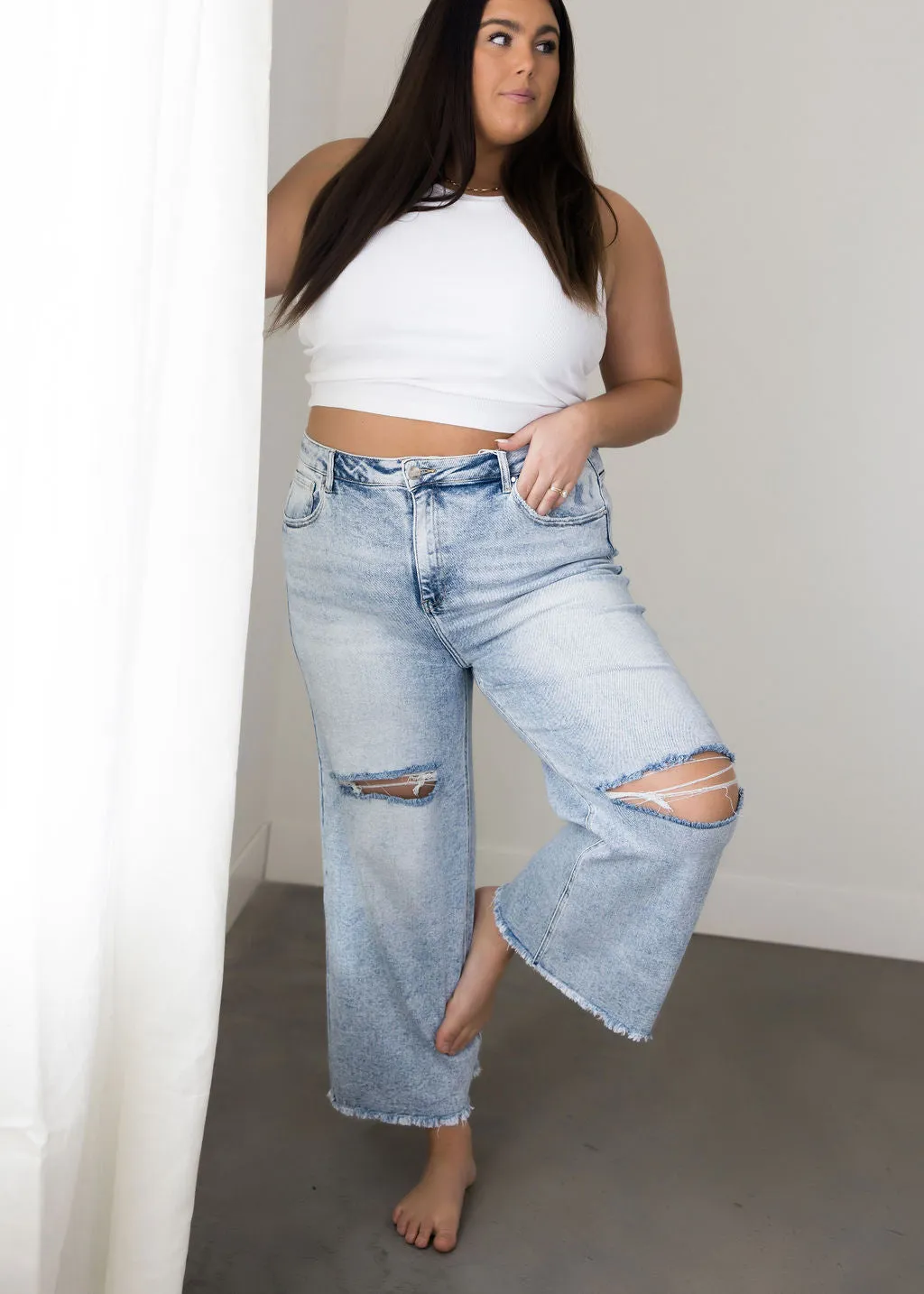 Curvy Viola Wide Leg Jeans