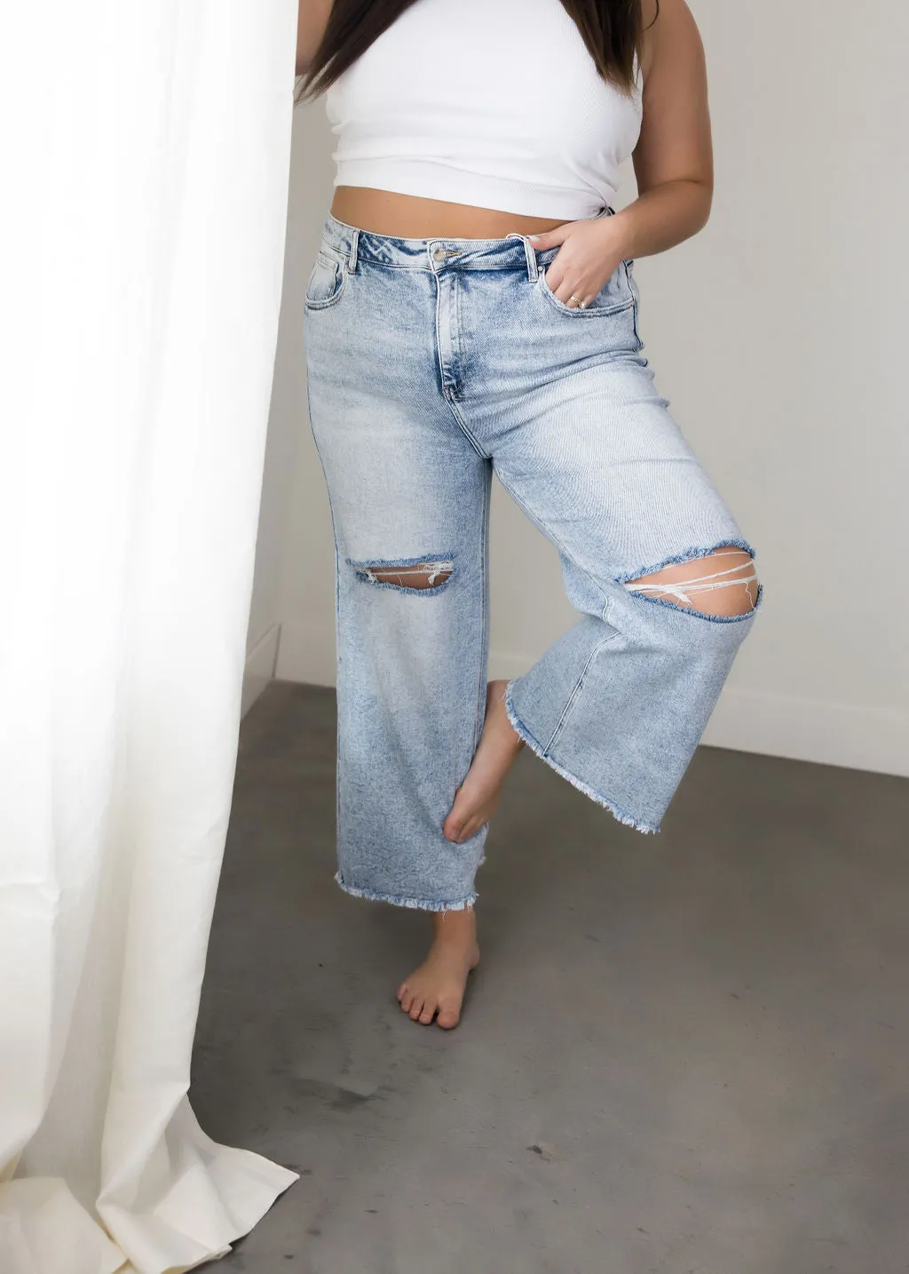 Curvy Viola Wide Leg Jeans