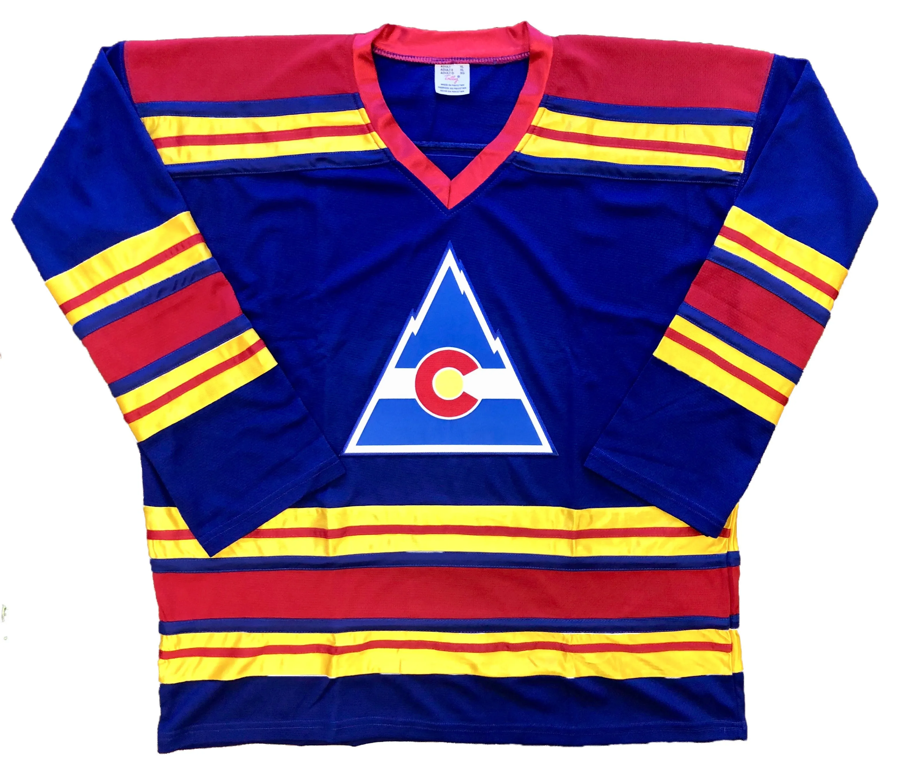 Custom Hockey Jerseys with a Colorado Embroidered Twill Logo