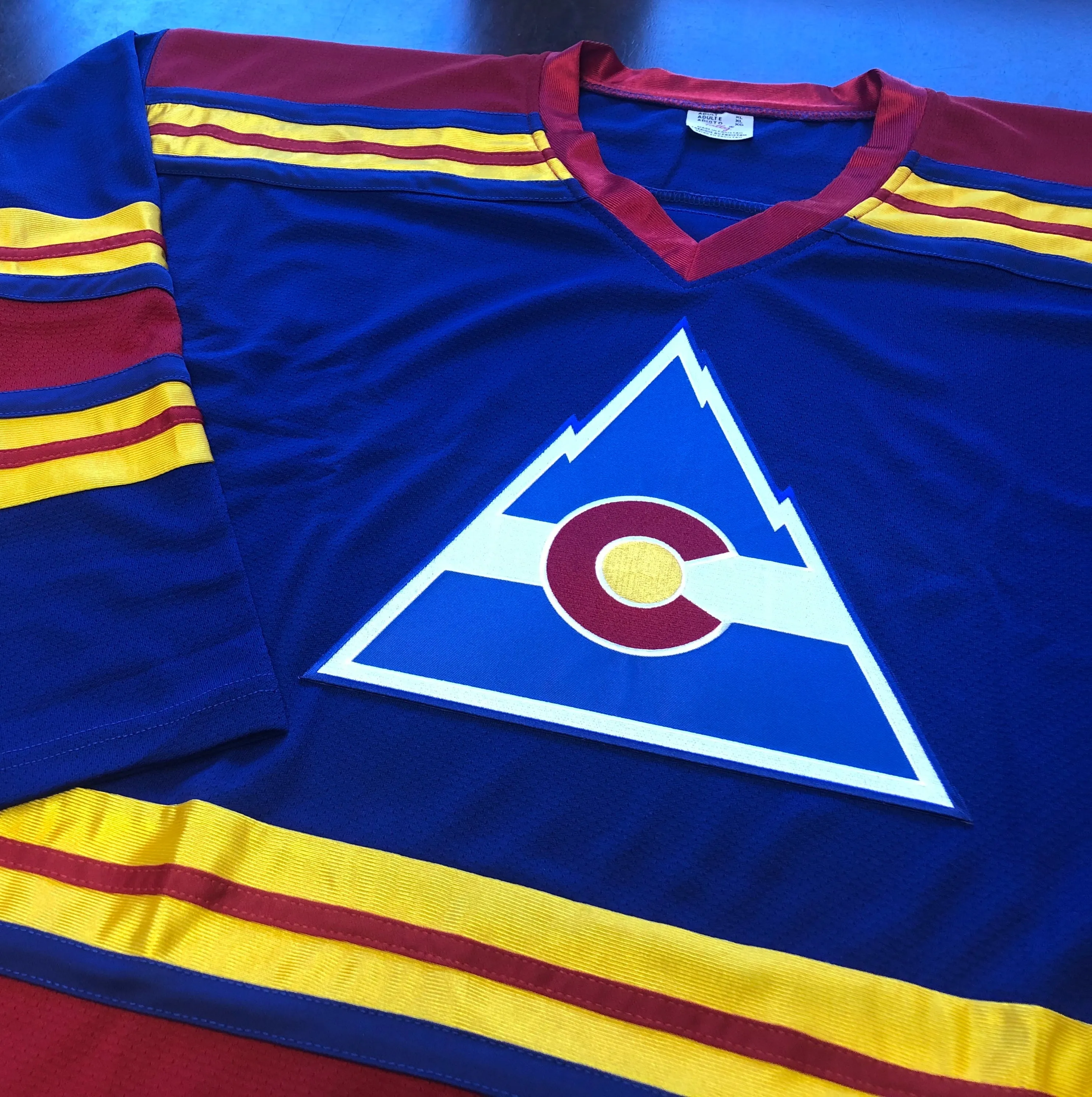 Custom Hockey Jerseys with a Colorado Embroidered Twill Logo