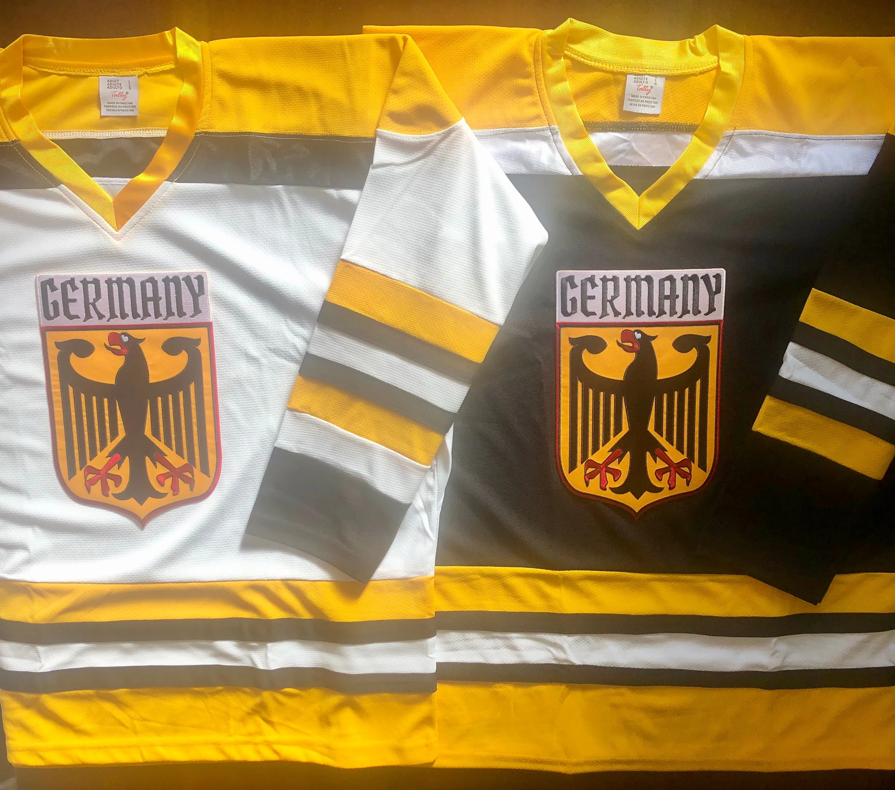 Custom Hockey Jerseys with a Germany Twill Logo