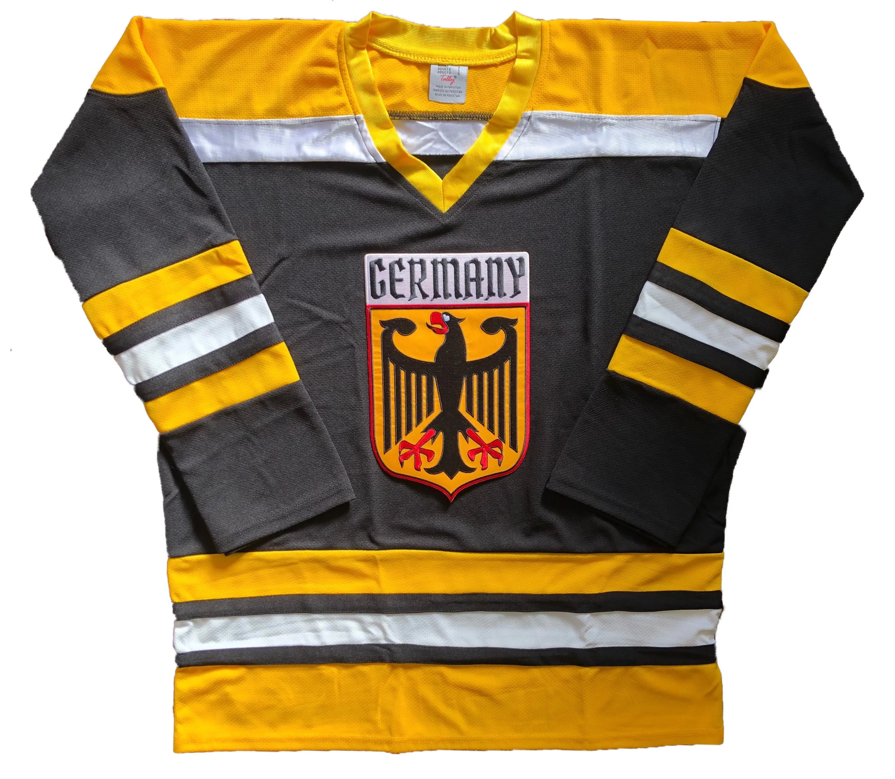 Custom Hockey Jerseys with a Germany Twill Logo