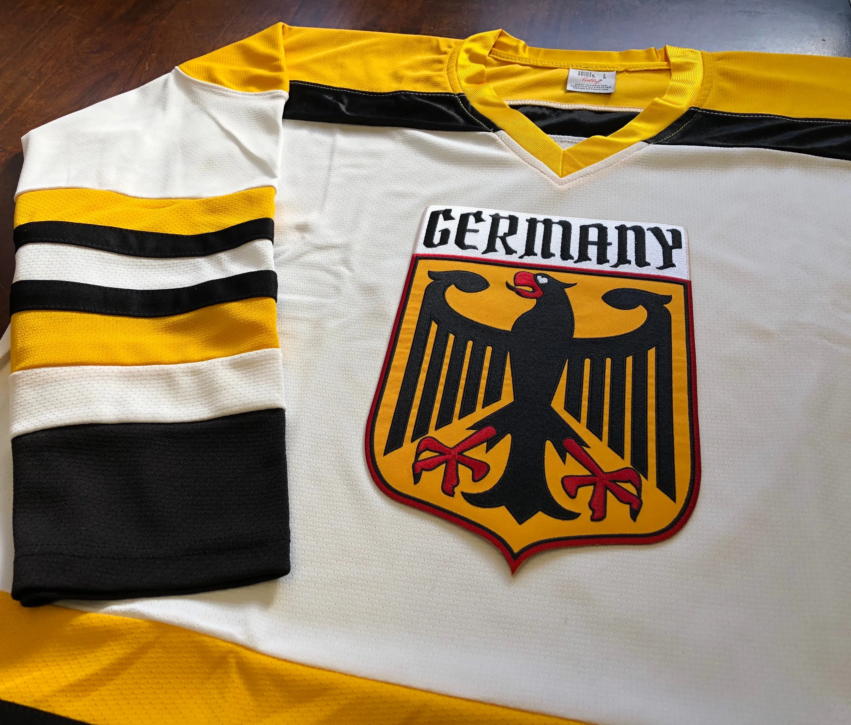 Custom Hockey Jerseys with a Germany Twill Logo