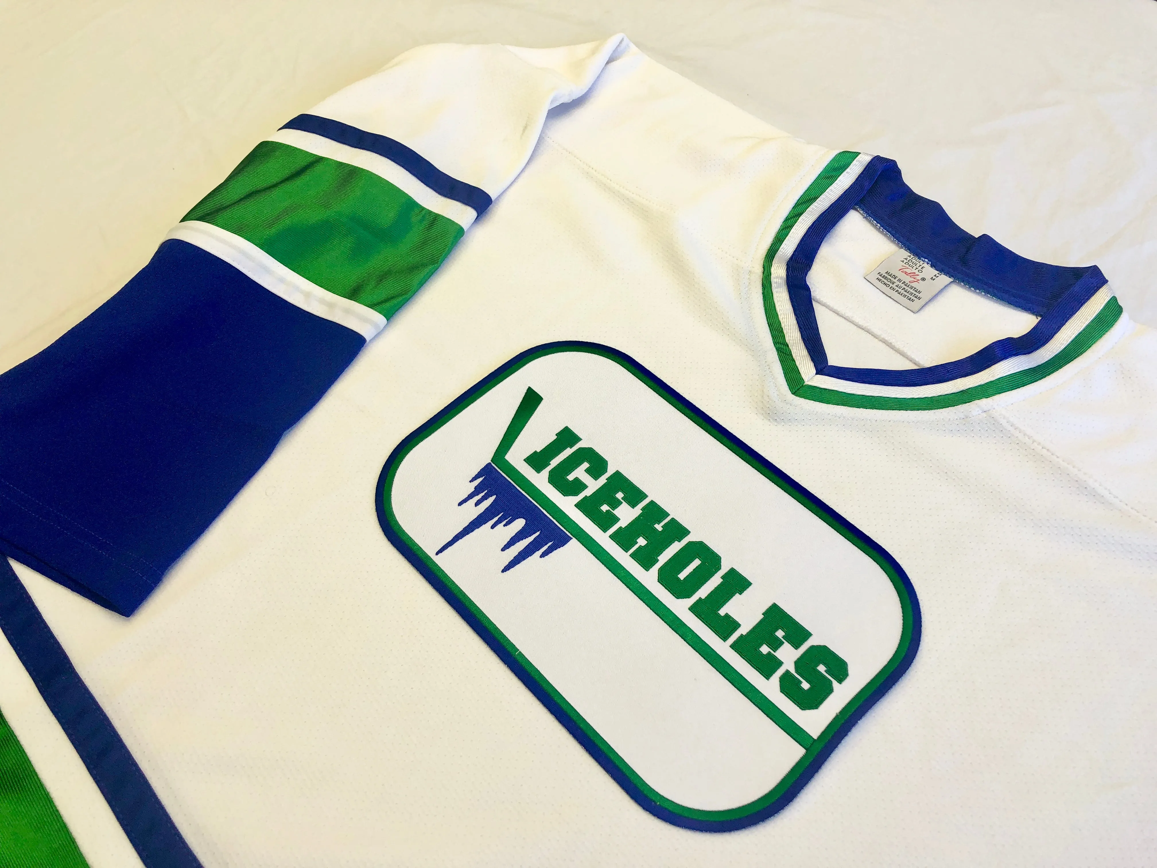 Custom Hockey Jerseys with a Iceholes Embroidered Twill Logo