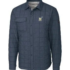 Cutter & Buck Navy Midshipmen Anthracite Rainier Full-Snap Shirt Jacket