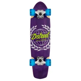 D Street Cruiser Atlas Factory Complete Skateboard Purple 28