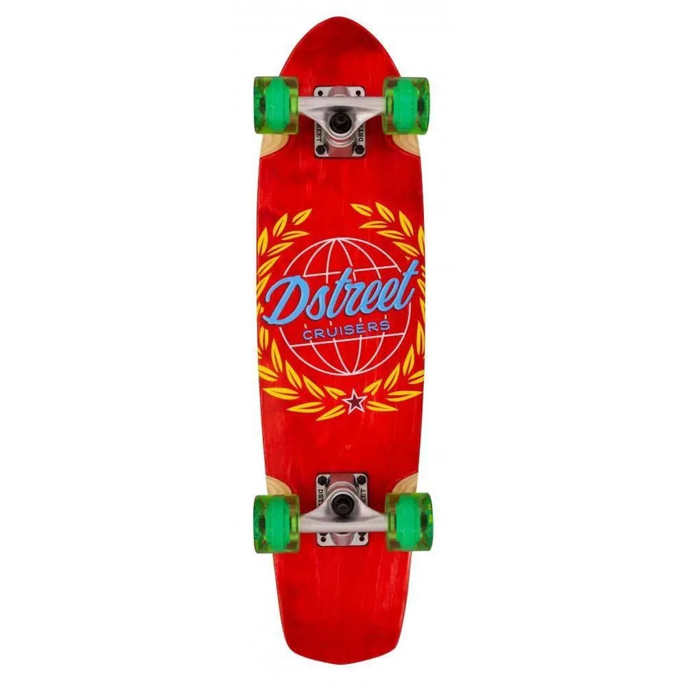 D Street Cruiser Atlas Factory Complete Skateboard Red 28