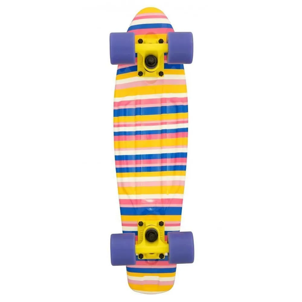 D Street Polyprop Cruiser Complete Skateboard Stripes Multi 23