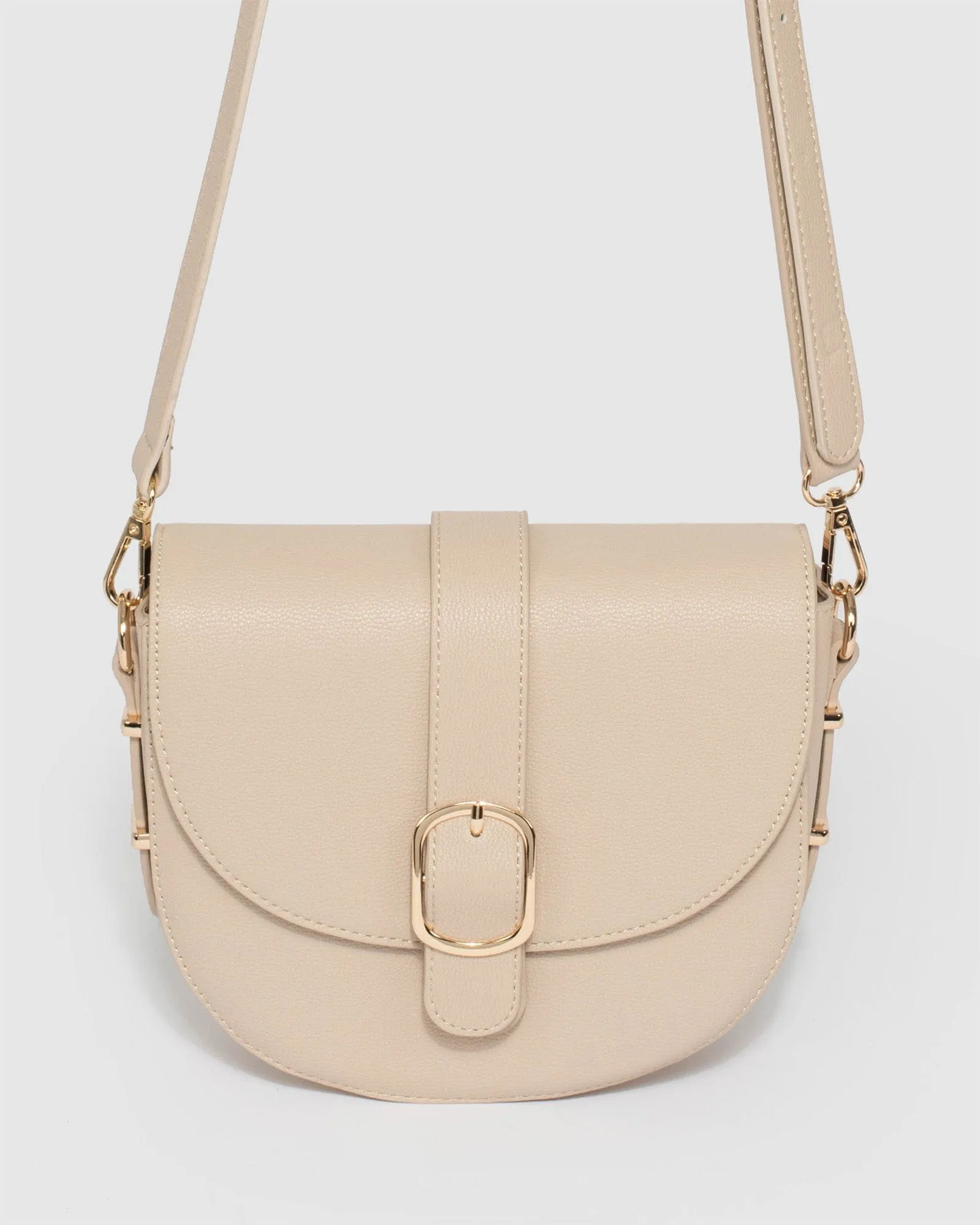 Dhana Buckle Natural Crossbody Bag