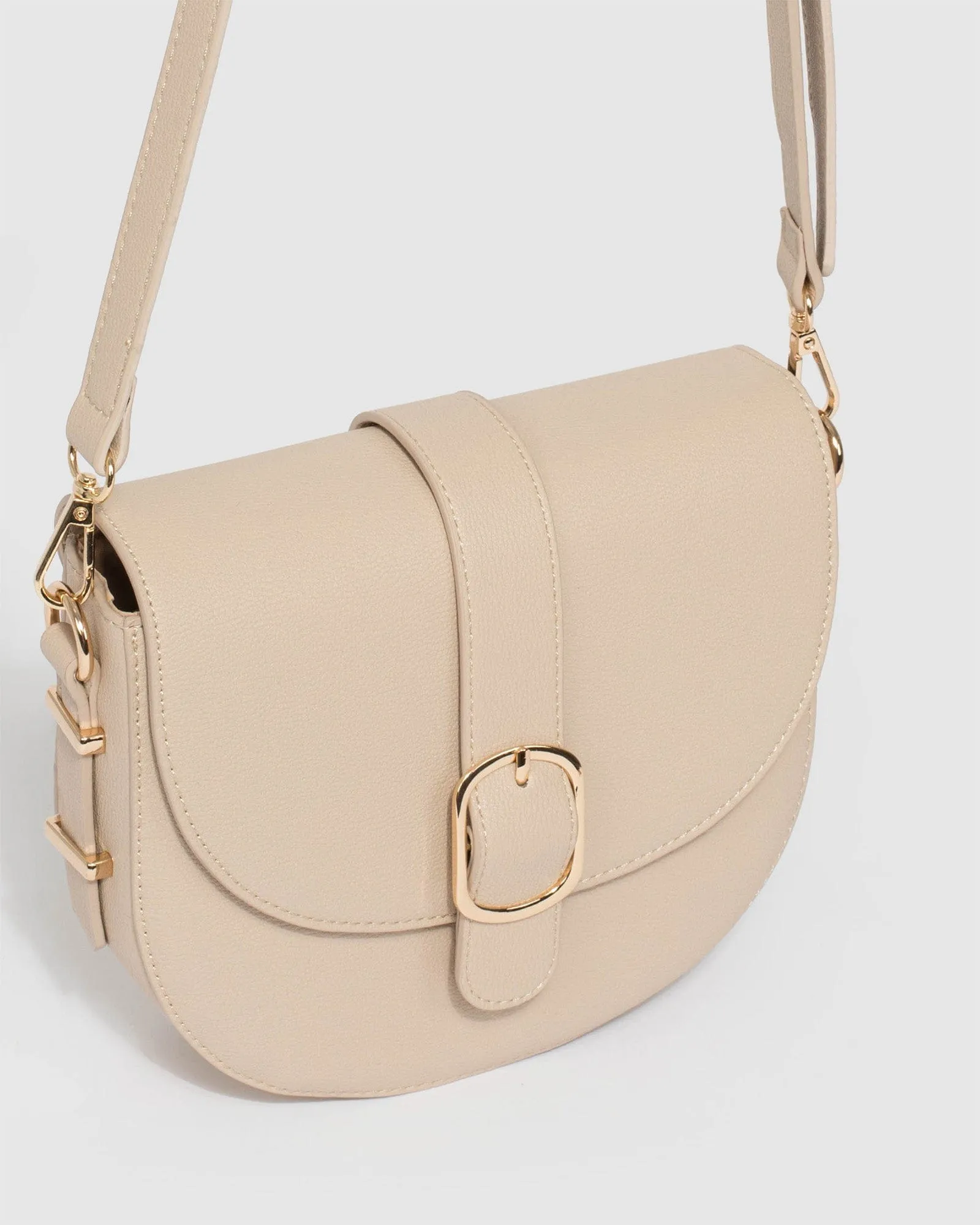 Dhana Buckle Natural Crossbody Bag