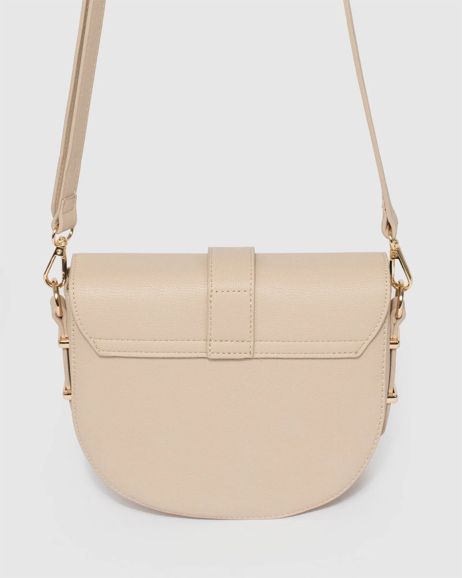 Dhana Buckle Natural Crossbody Bag