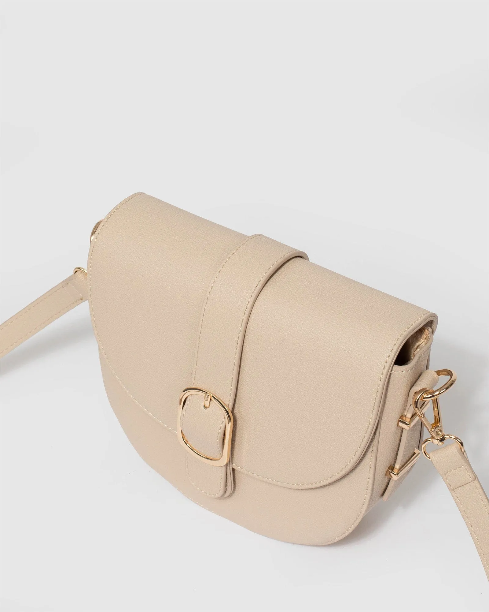 Dhana Buckle Natural Crossbody Bag