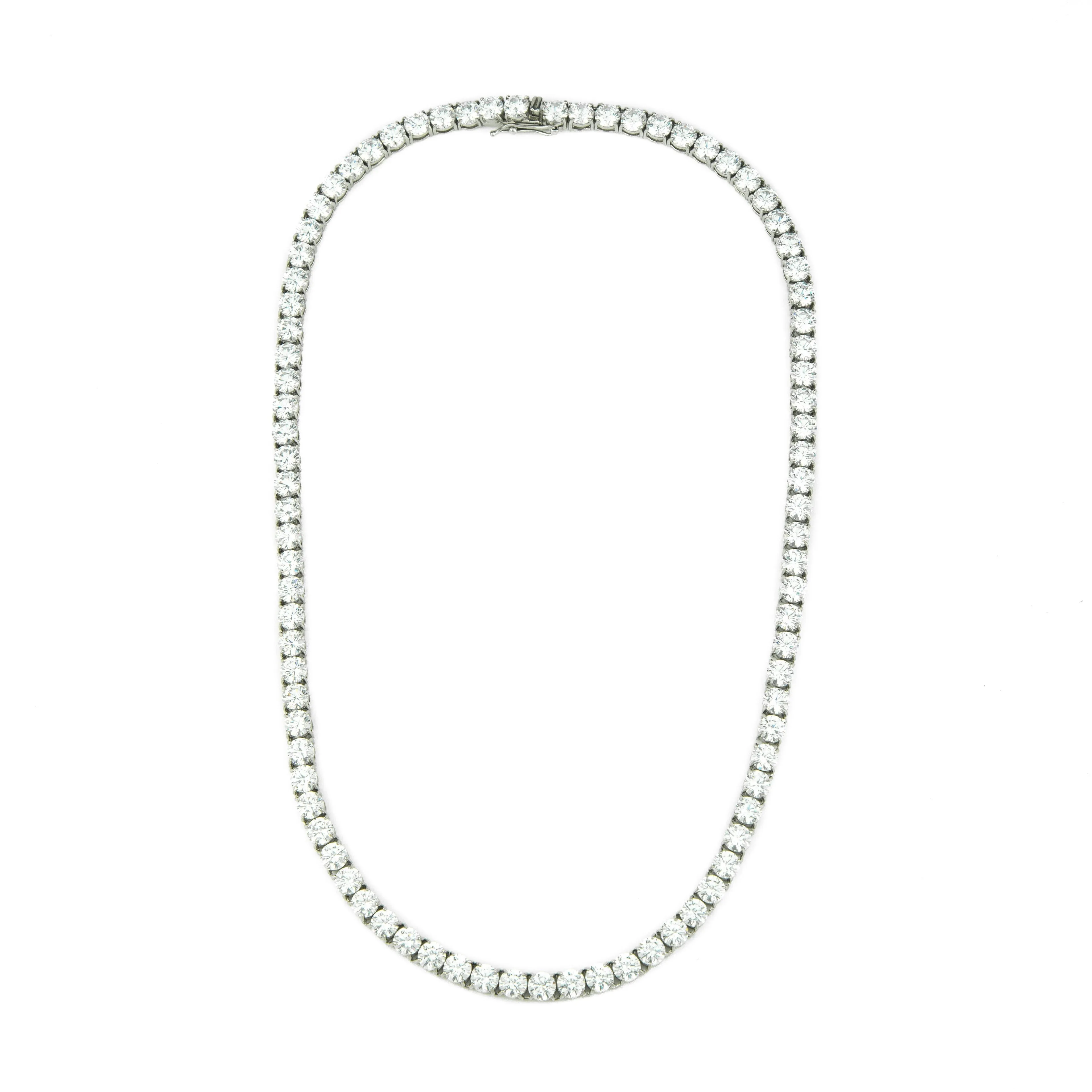 Diamond Tennis Chain White Gold 6mm