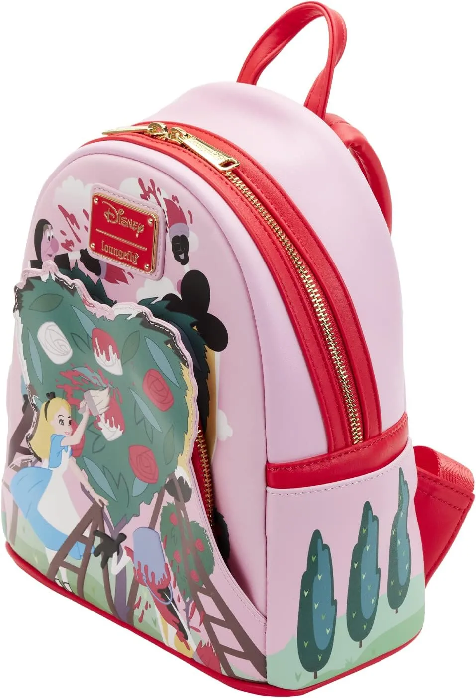 Disney Alice In Wonderland Painting The Roses Red Mini Backpack