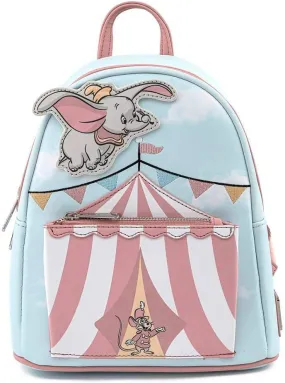 Disney Dumbo Flying Circus Tent Womens Double Strap Shoulder Bag Purse Backpack