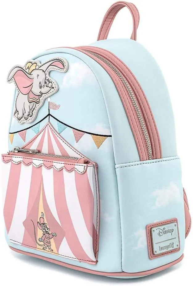 Disney Dumbo Flying Circus Tent Womens Double Strap Shoulder Bag Purse Backpack