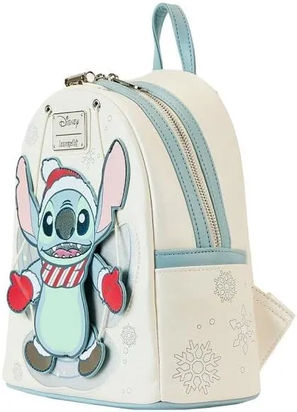 Disney: Lilo & Stitch - Stitch Holiday Snow Angel Glitter Mini Backpack