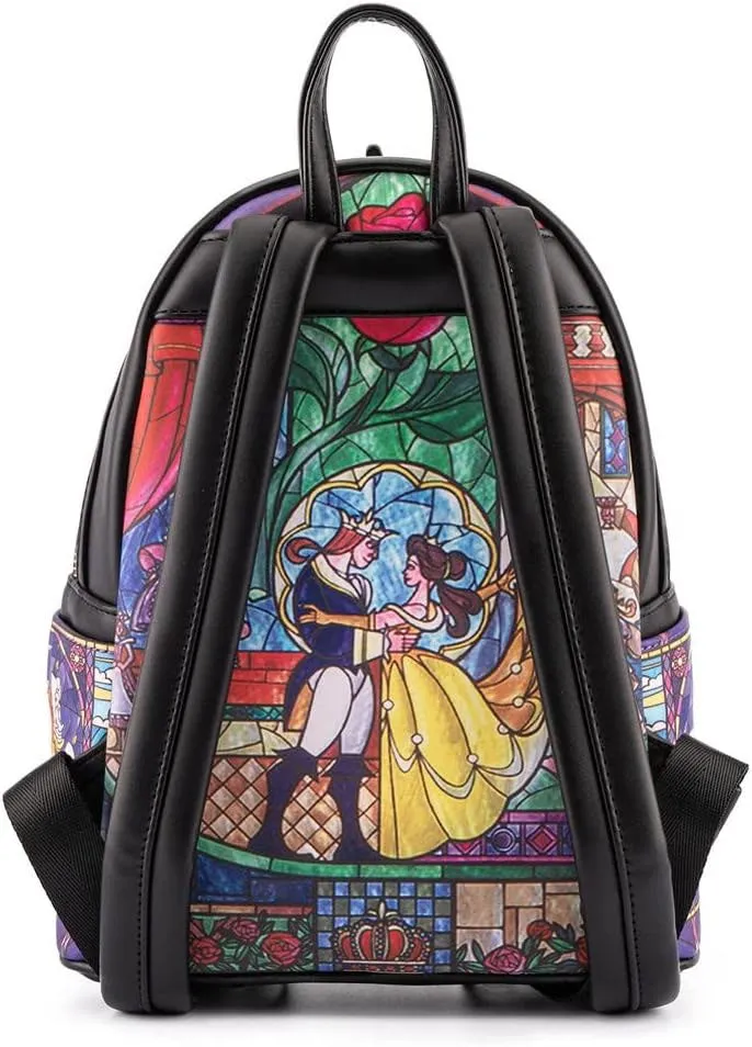 Disney Princess Castle Series Belle Womens Double Strap Shoulder Bag Purse Backpack