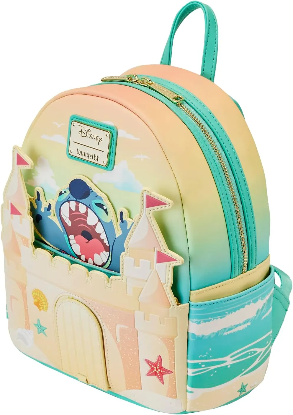 Disney Stitch Sandcastle Beach Surprise Mini Backpack