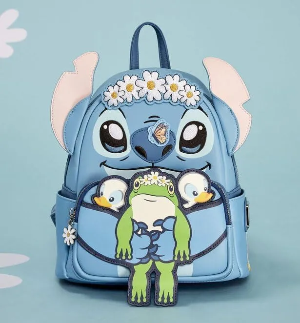 Disney Stitch Springtime Daisy Cosplay Womens Double Strap Backpack