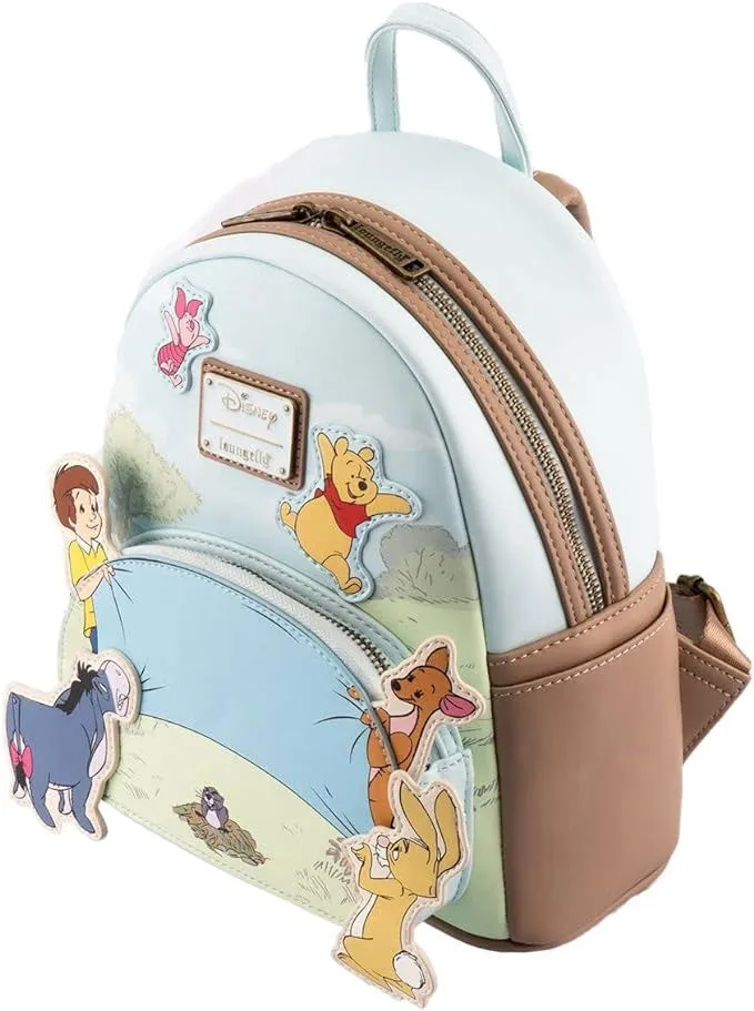 Disney Winnie the Poof 95th Anniversay Celebration Toss Womens Double Strap Shoulder Bag Purse Backpack