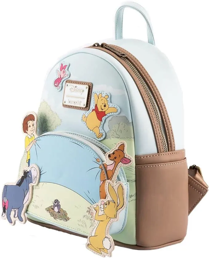 Disney Winnie the Poof 95th Anniversay Celebration Toss Womens Double Strap Shoulder Bag Purse Backpack